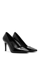 Women's Black High Thin Heel Patent Leather Stiletto | Derimod