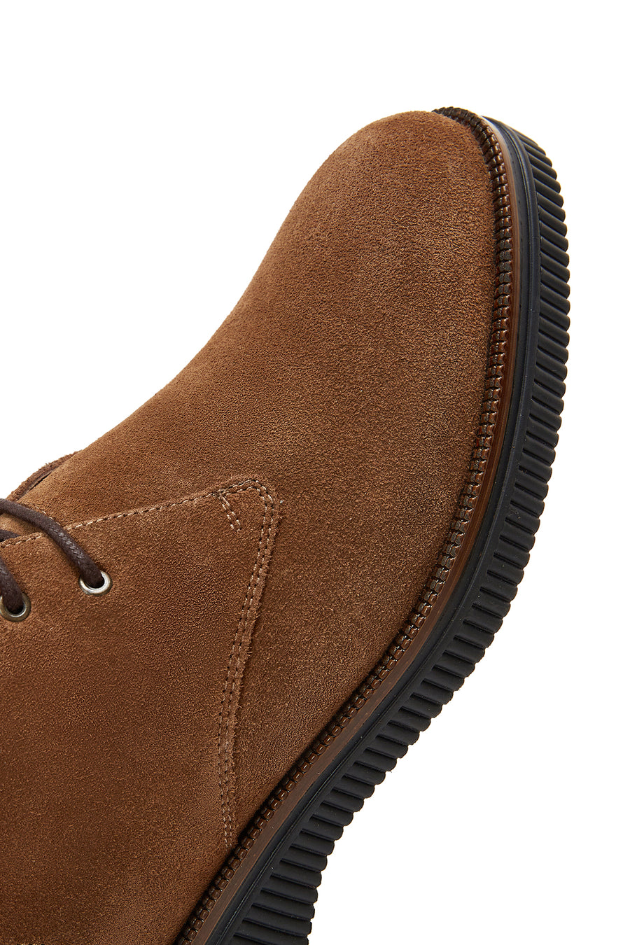 Men's Tan Suede Leather Flat Boots
