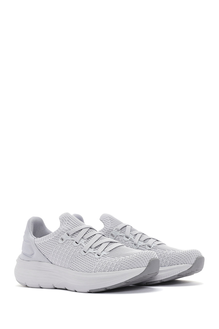 Derimod Zero Women's Gray Lace-Up Thick Soled Fabric Sneaker