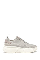 Geox Kadın Gri D Nebula 2.0 X A - Knit.Tex + Su Bağcıklı Kumaş Sneaker | Derimod