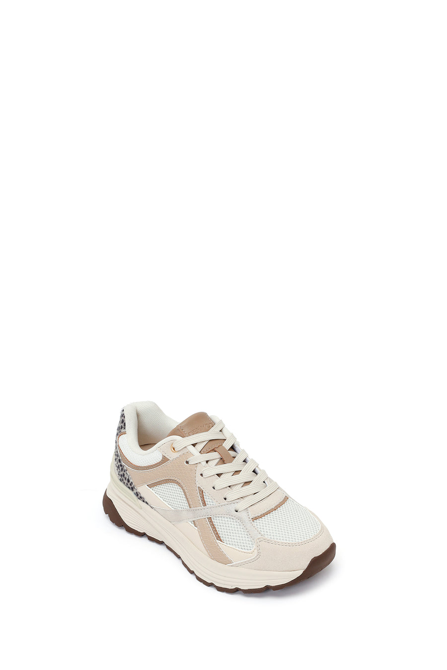 Woman Beige Lace-up Chunky Sneaker