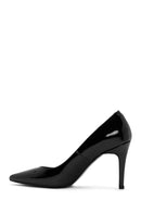 Women's Black High Thin Heel Patent Leather Stiletto | Derimod