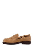 Woman Camel Lace-up Suede Casual Shoes | Derimod