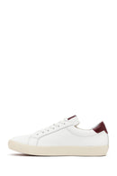 Women's White Lace-Up Leather Sneaker | Derimod