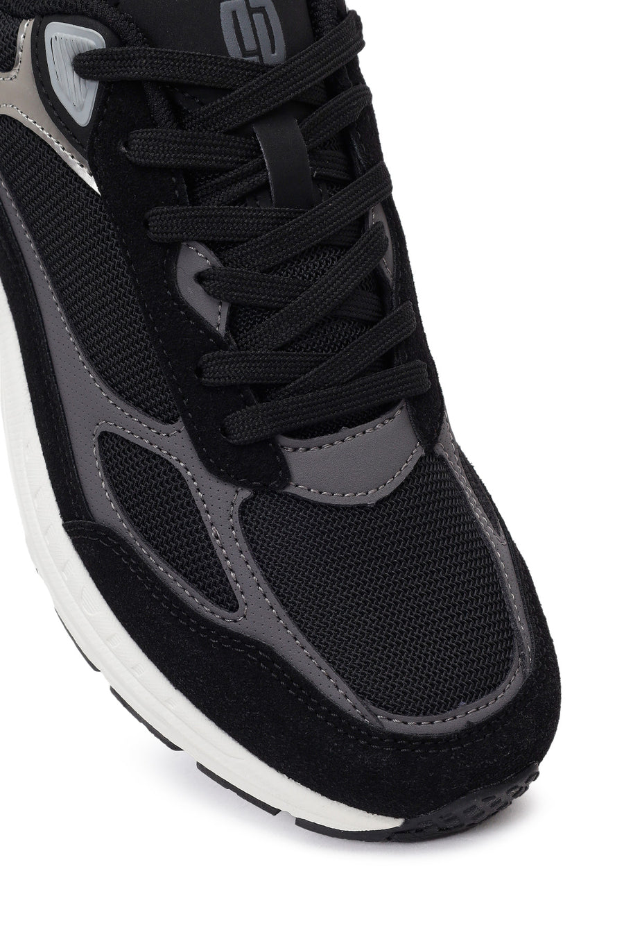 Erkek Siyah Kalın Tabanlı Bağcıklı Sneaker