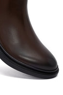 Male Brown Leather Chelsea Boots | Derimod