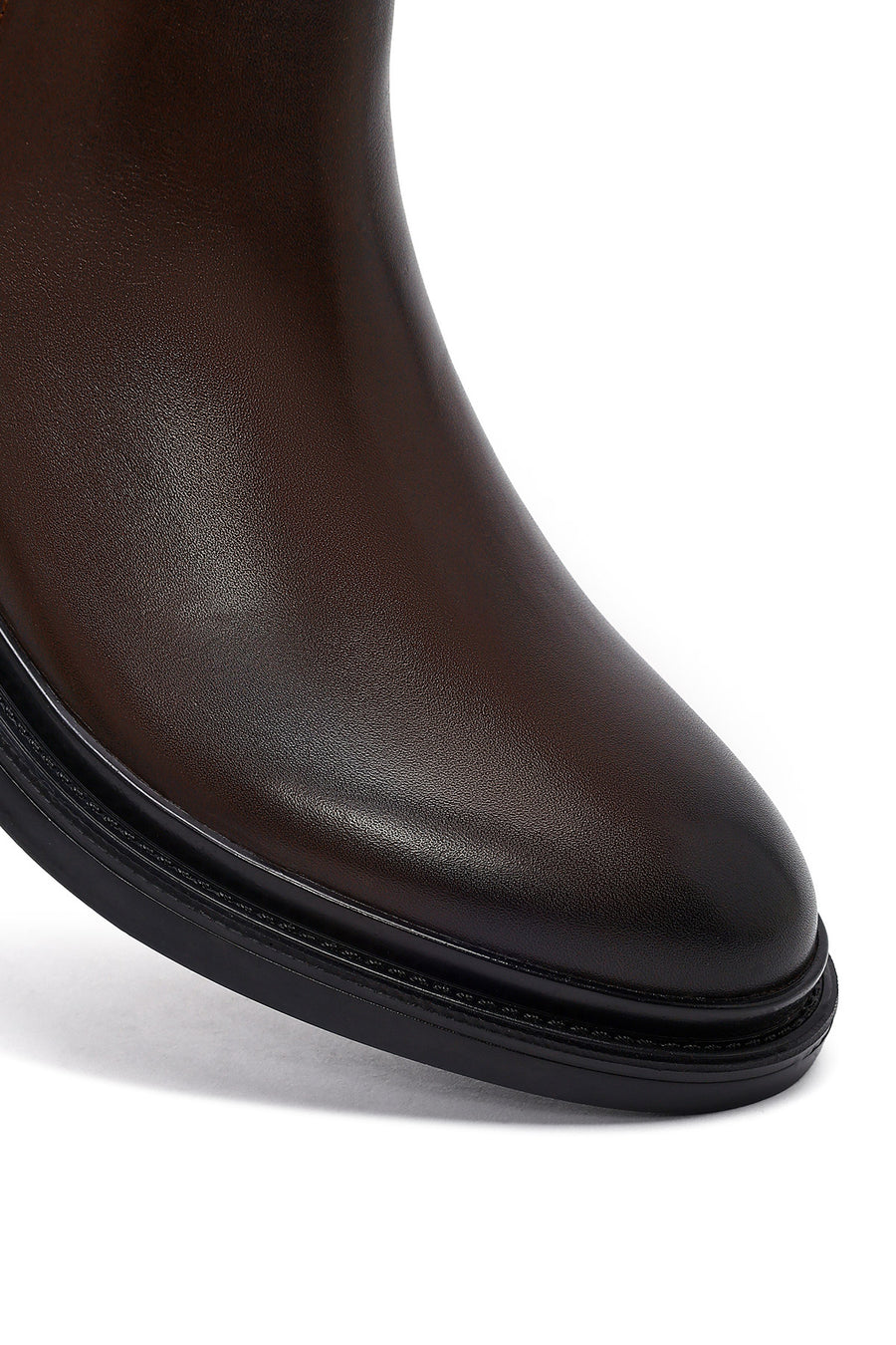 Male Brown Leather Chelsea Boots
