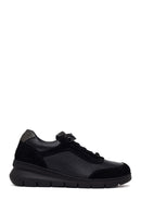 Woman Black Lace-Up Thick-Soled Leather Comfort Shoes | Derimod