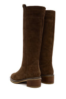 Women's Tan Suede Leather Boots | Derimod