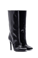 Women's Snake Patterned Derimod X Whenever Company Heeled Boots | Derimod