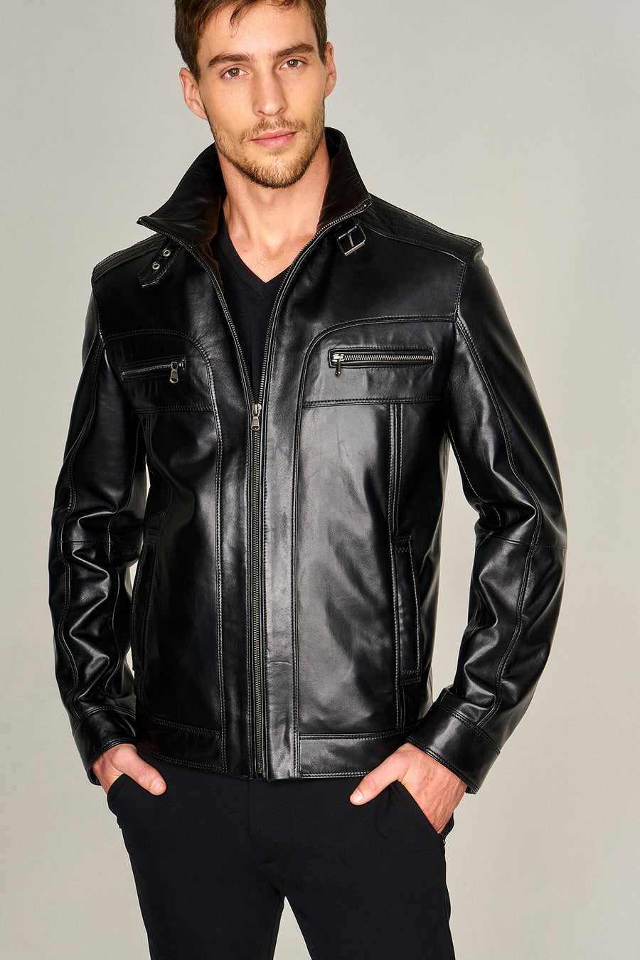 NICO MEN'S LEATHER JACKET
