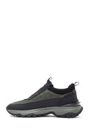 Men's Green Lace-Up Nubuck Leather Sneaker | Derimod