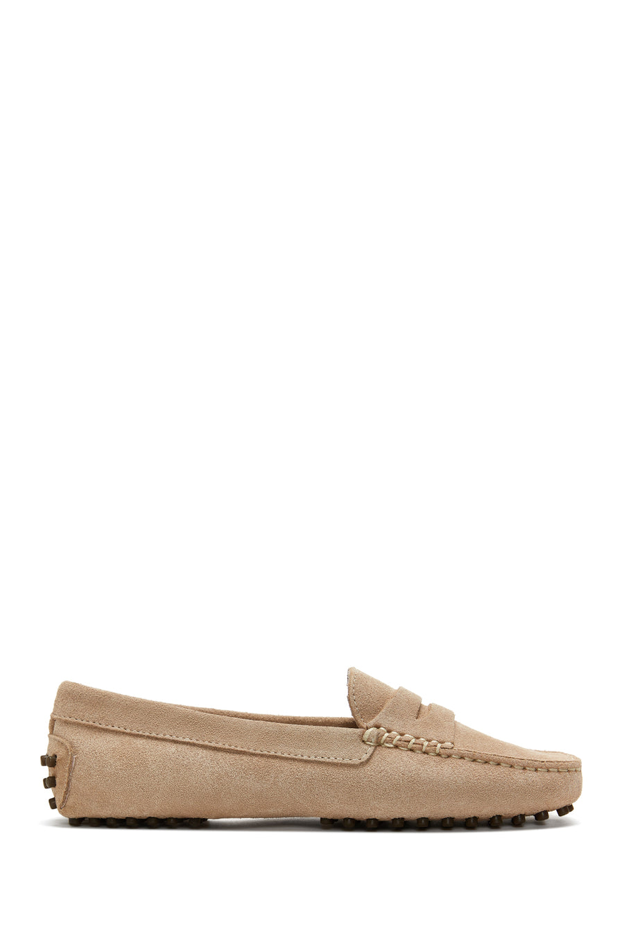 Kadın Bej Süet Deri Loafer 24SFD290410 | Derimod