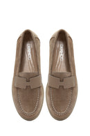Kadın Vizon Süet Deri Comfort Loafer | Derimod
