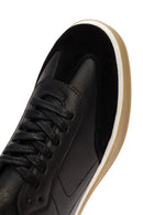 Men's Black Lace-up Leather Sneaker | Derimod