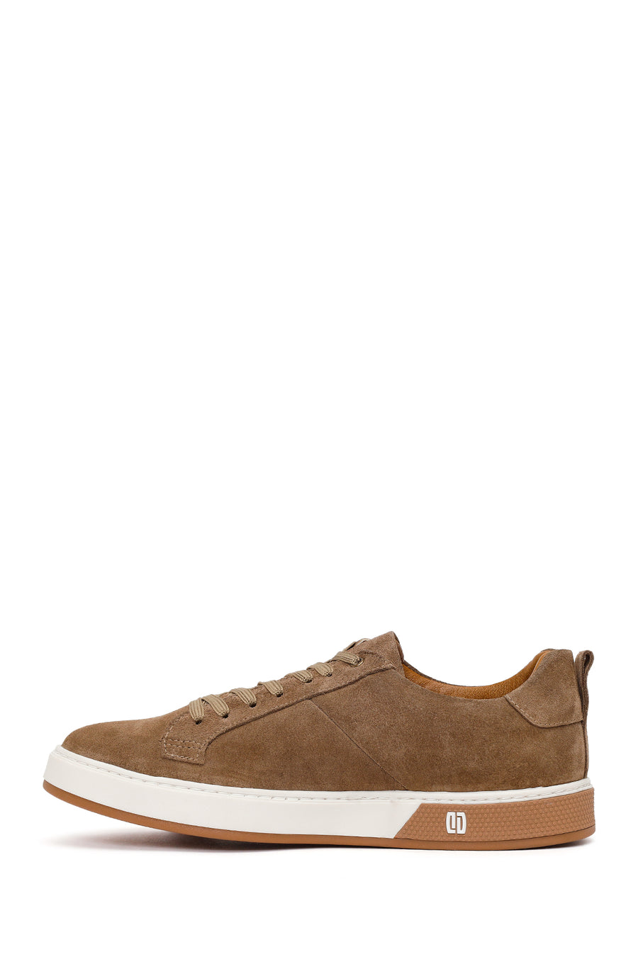 Male Beige Lace-up Suede Leather Sneaker