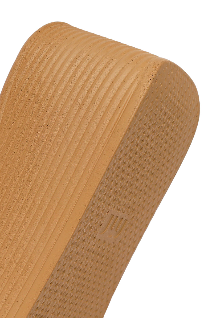 Woman Tan Wedge-Heel Suede Leather Slippers