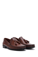 Men's Brown Leather Tasseled Classic Loafer | Derimod