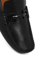 Men's Black Buckle Leather Casual Loafer | Derimod