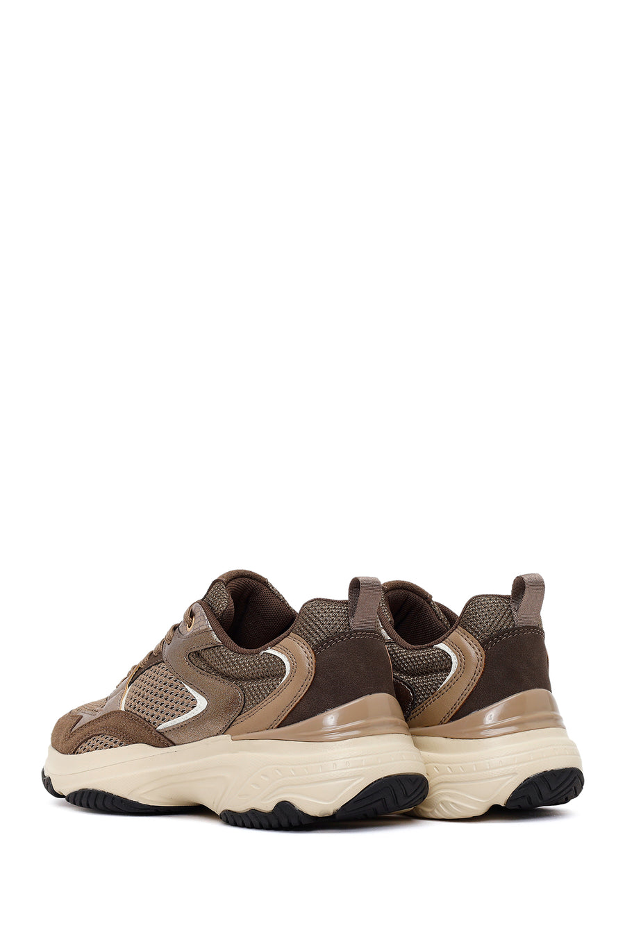 Woman Bronze Lace-Up Chunky Sneaker