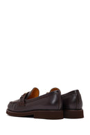 Women's Brown Buckled Leather Loafer | Derimod