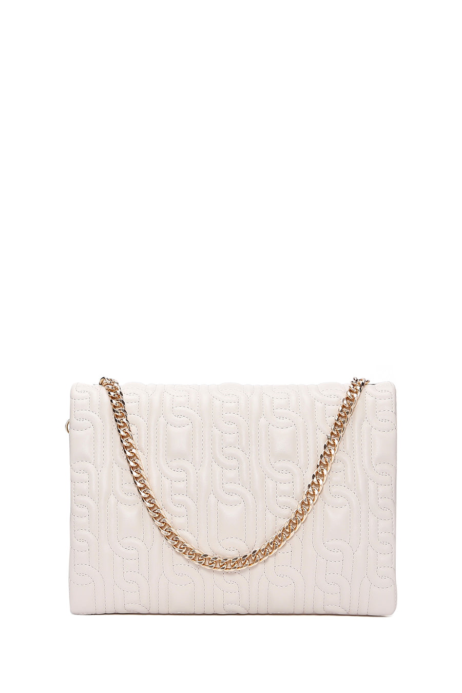 Women's Cream Quilted Shoulder Bag