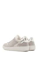 Women's Beige Suede Leather Sneaker | Derimod