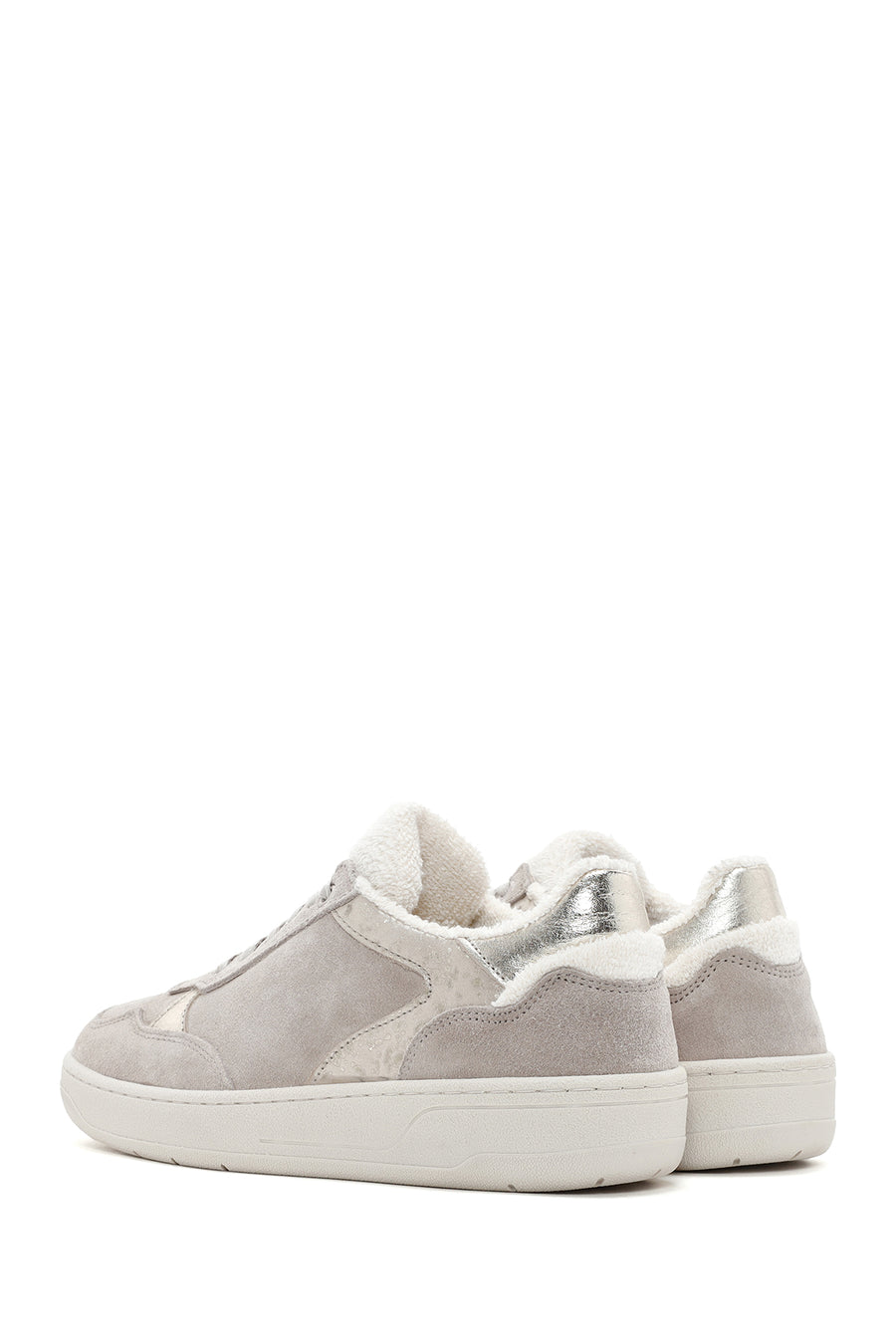 Women's Beige Suede Leather Sneaker