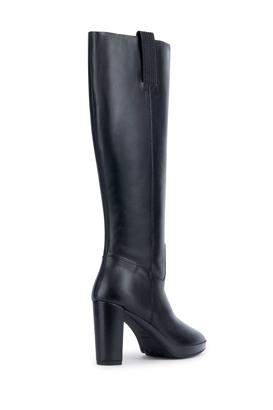 Geox Women's Black Walk Pleasure Leather Plaftorm Heeled Boots