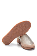 Women's Leather Glitter Detailed Loafer | Derimod