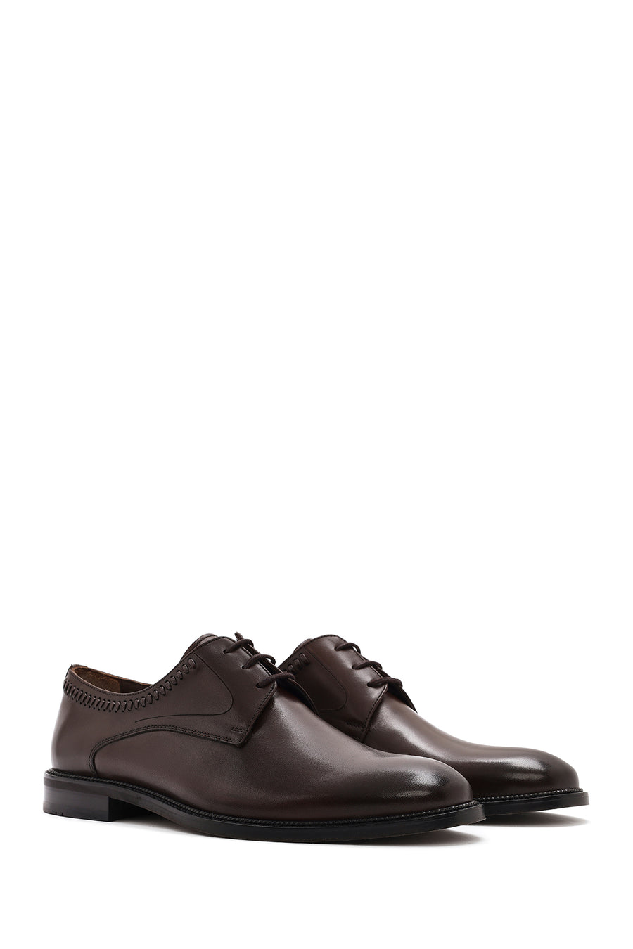 Men's Brown Laced Leather Classic Shoes