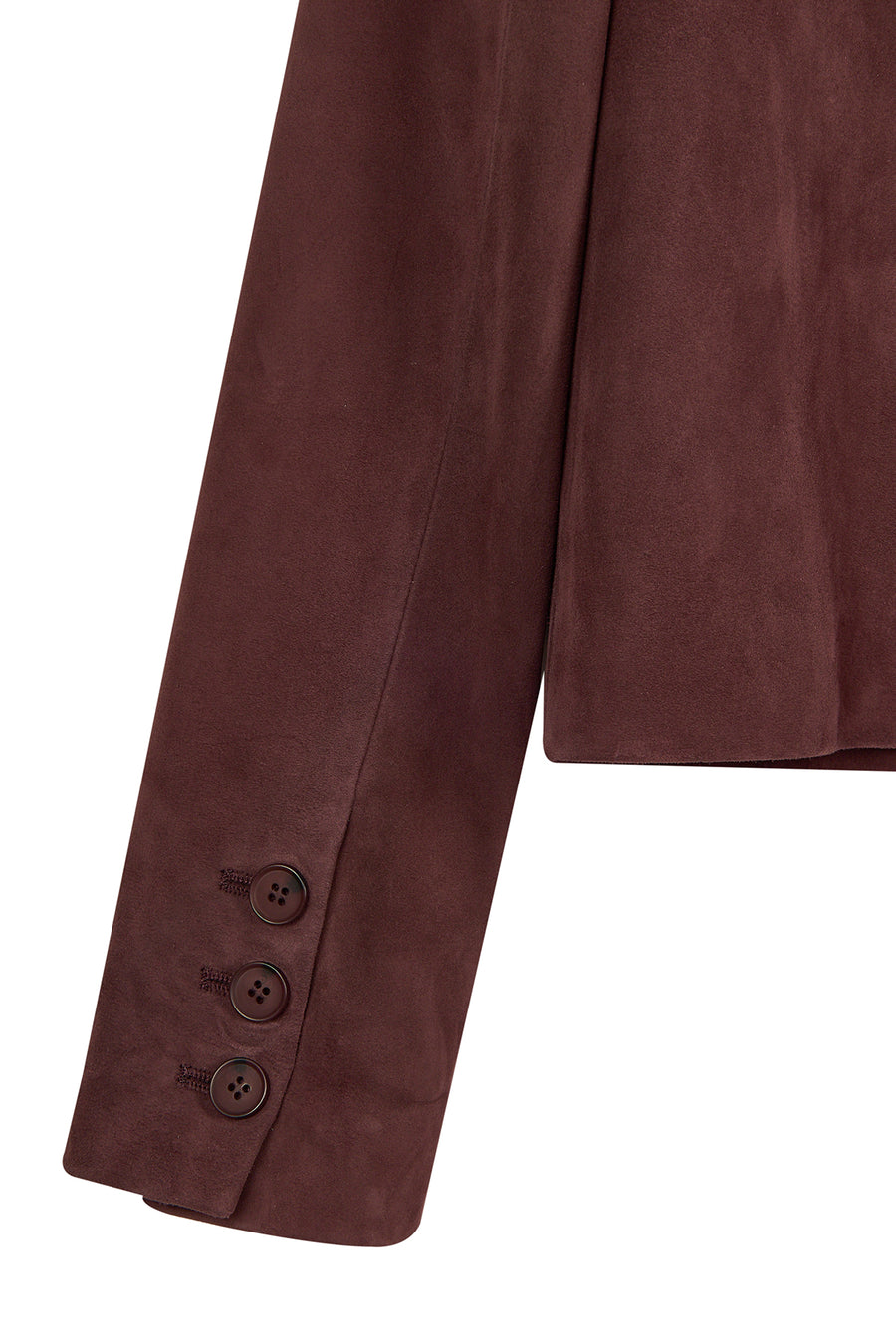 Cassandra Kadın Bordo Slim-Fit Süet Deri Ceket