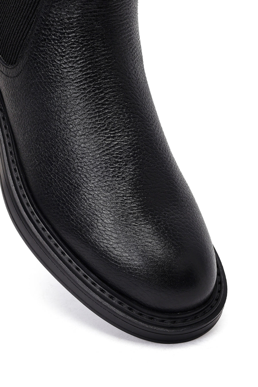 Men's Black Leather Chelsea Boots