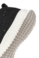 Woman Navy Patterned Suede Comfort Shoes | Derimod