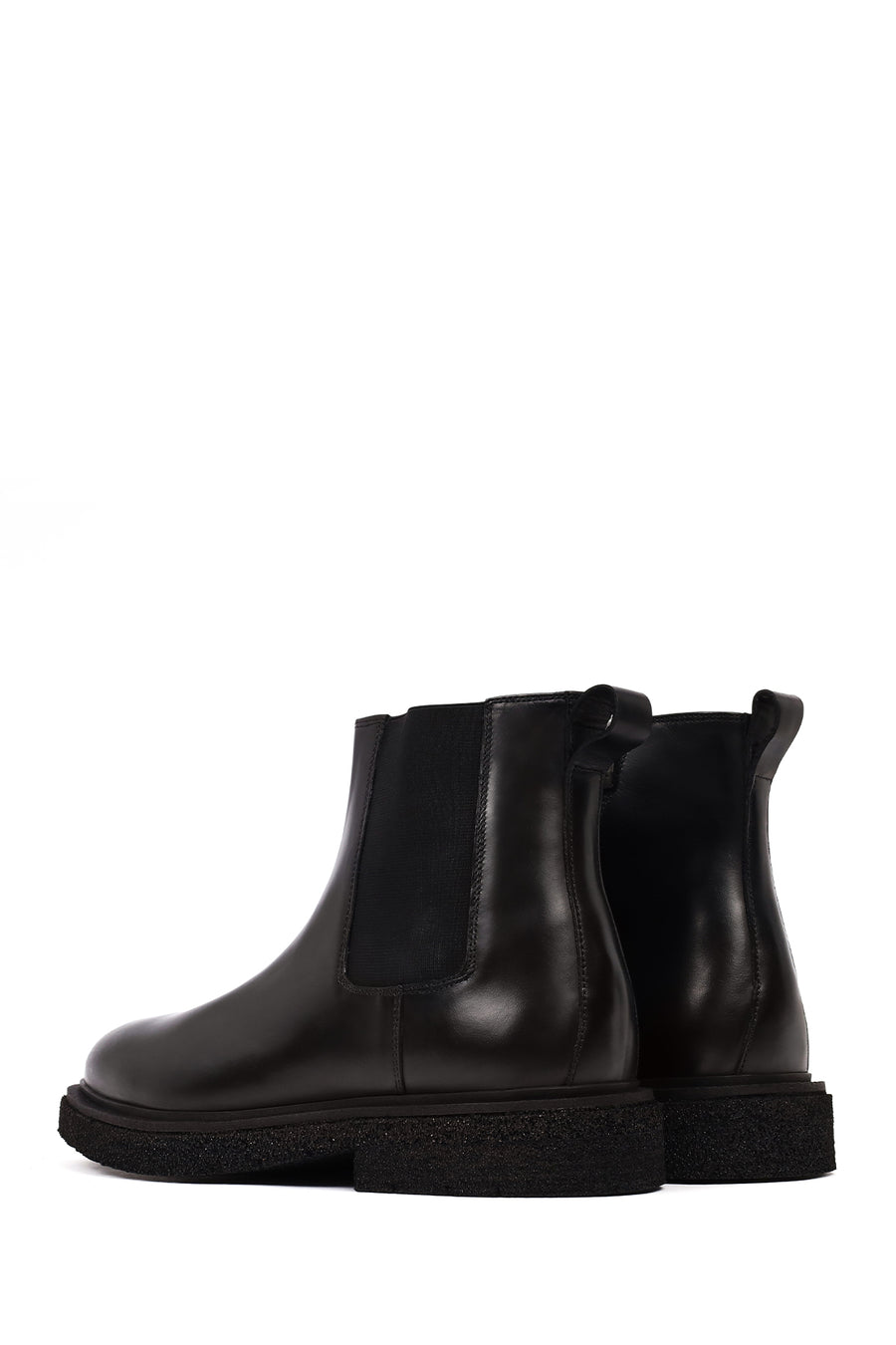 Men's Black Zippered Leather Boot