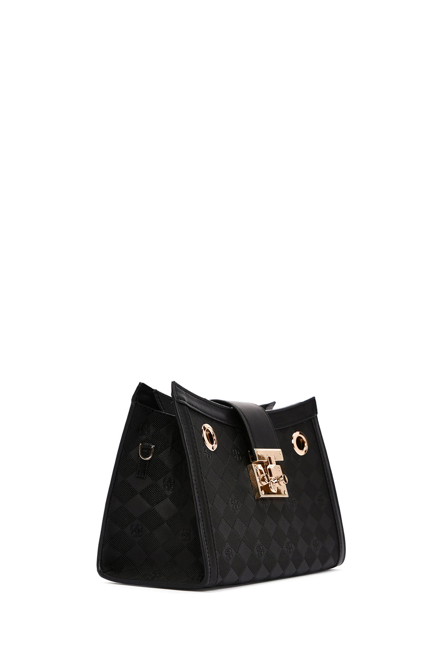 Women's Black Long Strap Printed Shoulder Bag