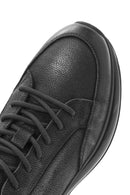 Men's Black Lace-Up Nubuck Leather Sneakers | Derimod
