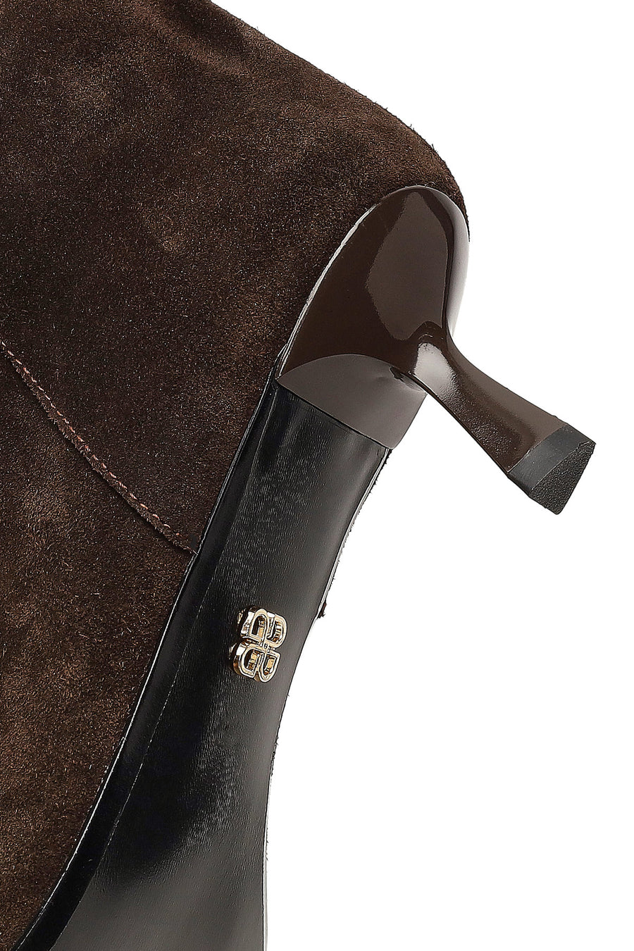 Woman Brown Thin-Heeled Suede Boots