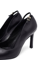 Woman Black Stiletto Heels Leather Stiletto | Derimod