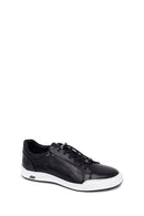 Male Black Lace-Up Leather Sneaker | Derimod