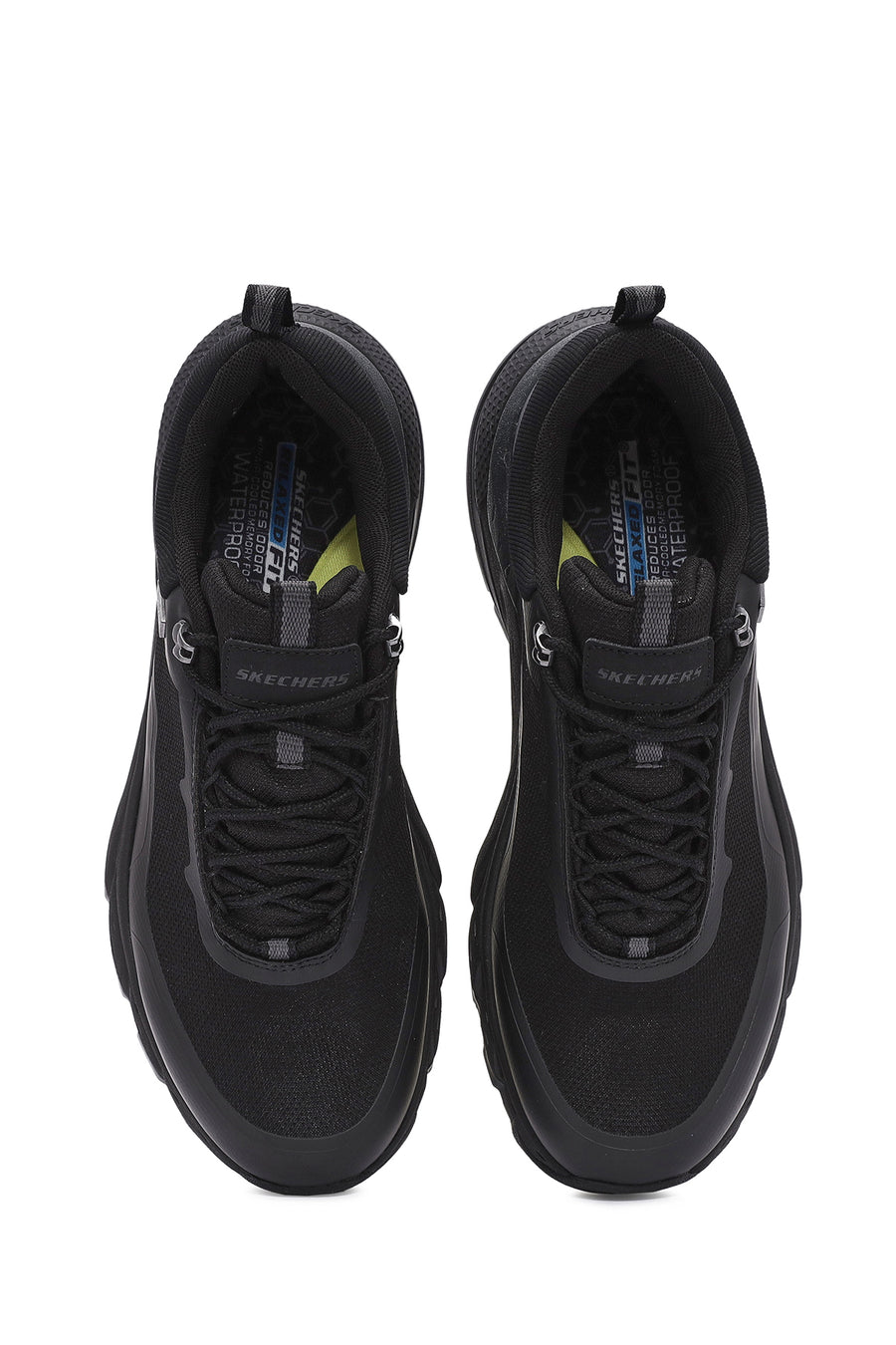 Skechers Men's Black Lace-Up Chunky Sole Sneakers