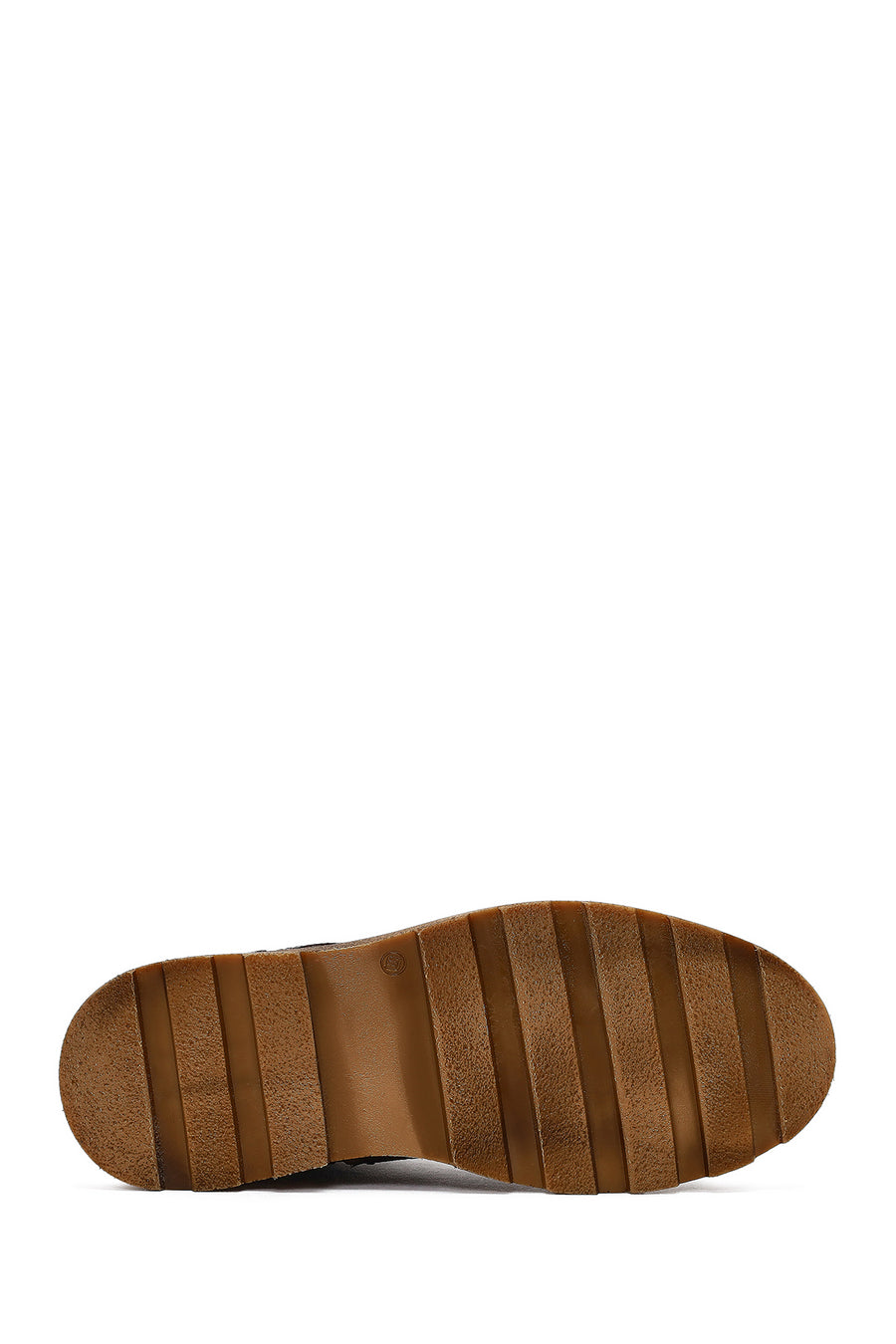 Men's Brown Zippered Thick-Soled Leather Boots