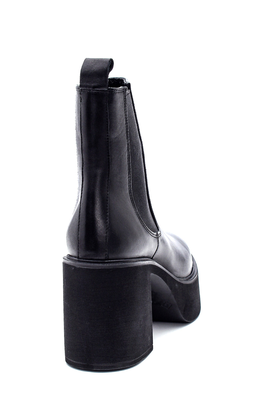 Women's Leather Platform Heeled Boots