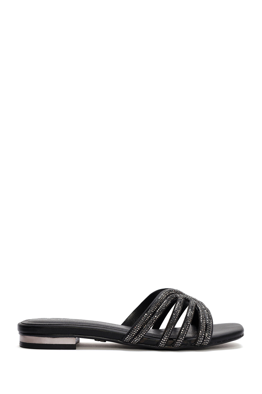 Women's Black Stone Slippers 24SFD4419TS | Derimod