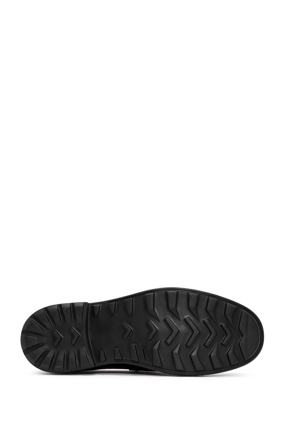 Men's Black Buckle Detailed Leather Casual Loafer