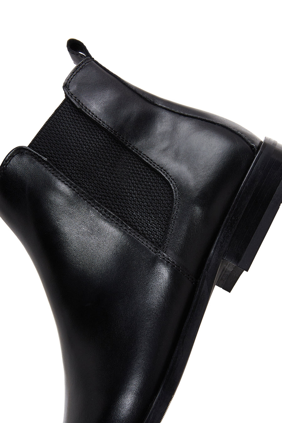 Men's Black Leather Casual Chelsea Boots