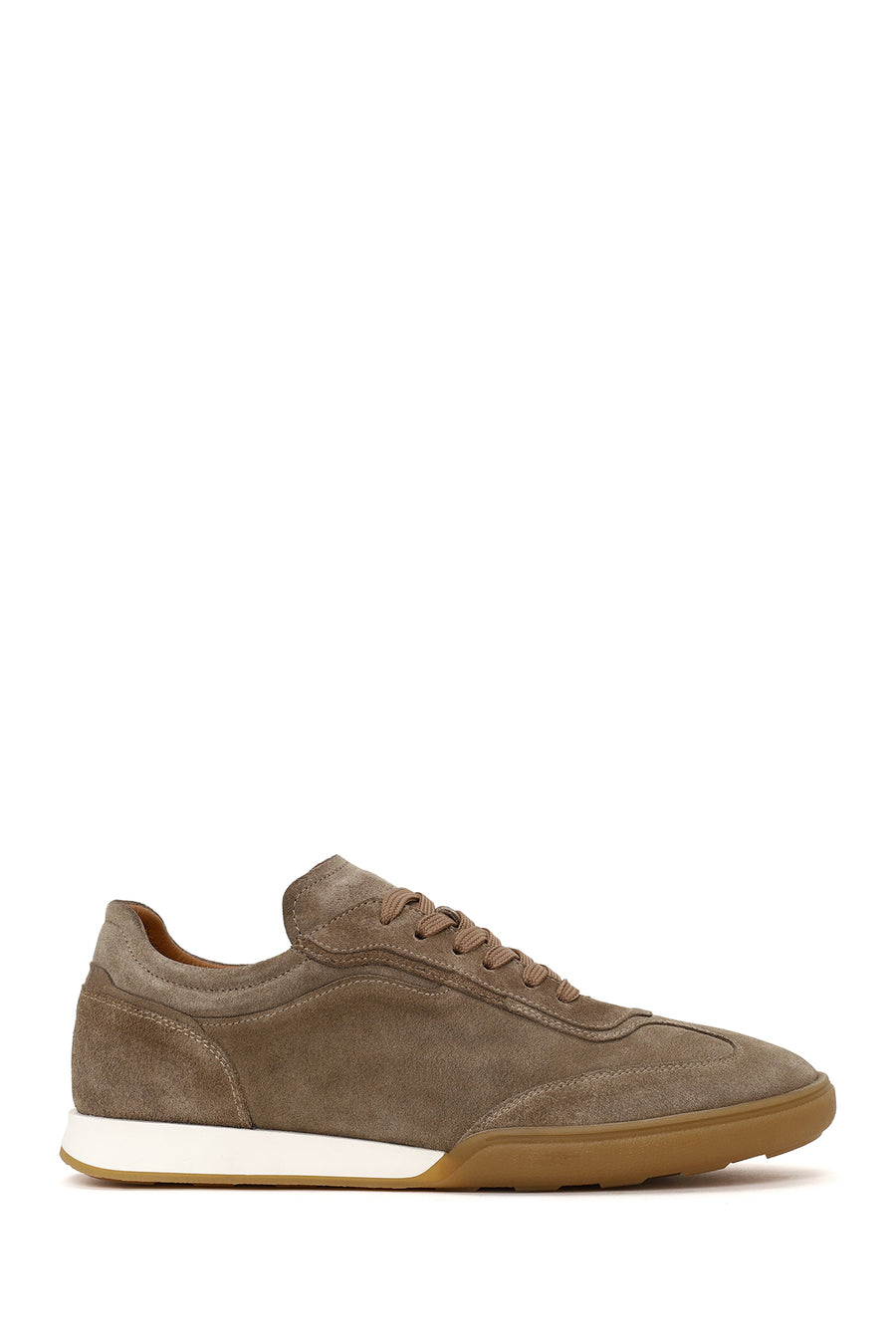 Male Beige Lace-up Suede Leather Sneaker WM710023DS | Derimod