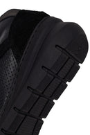 Woman Black Lace-Up Thick-Soled Leather Comfort Shoes | Derimod