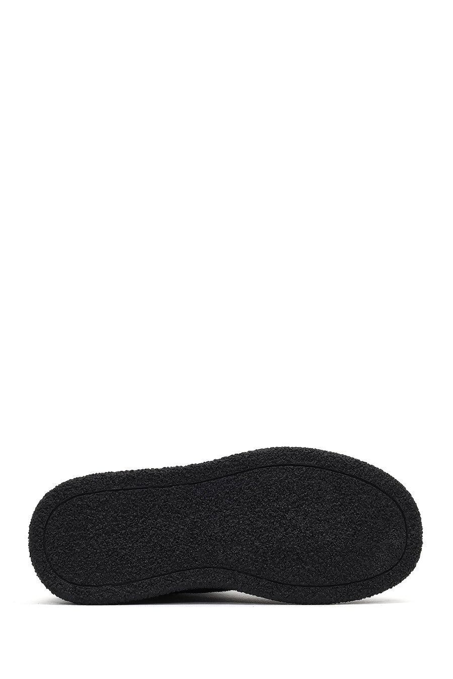 Woman Black Zip Closure Thick-Soled Suede Teddy Boots