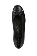 Geox Women's Black Annytah Leather Ballerinas | Derimod